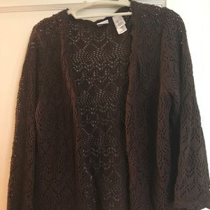 Vintage crocheted cardigan.